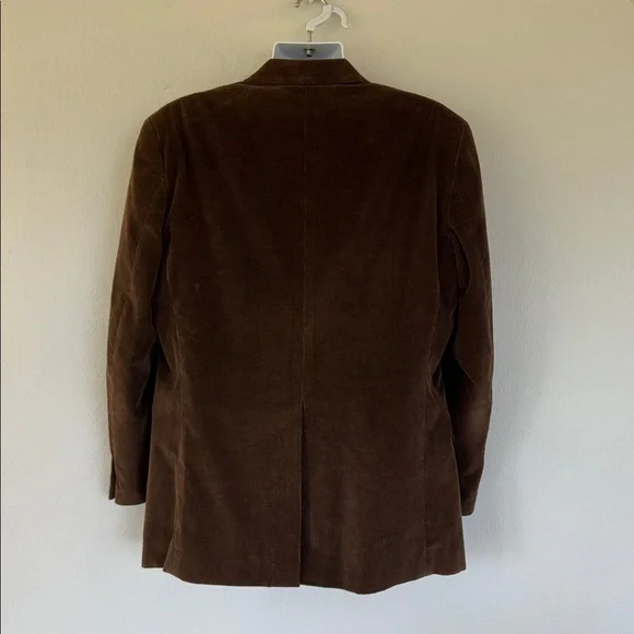 Saddlebred men’s dark brown corduroy double button blazer jacket size 44R